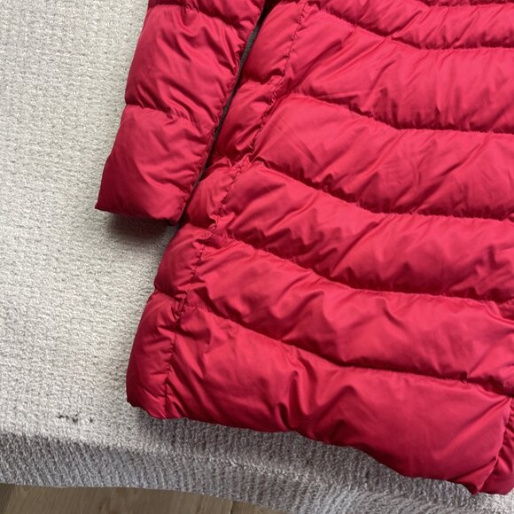 Lole Parka Winter Quilted Coat Hooded Fur Trim Women’s Size XS Cherry Red / Pink - Picture 16 of 16